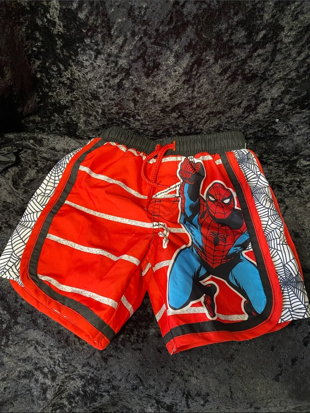 Marvel Red Spider-Man Swim Shorts & Quicksilver Multicolor Tropical Boardshorts